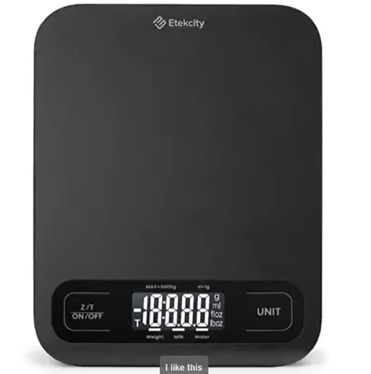 Etekcity Food Kitchen Scale, Digital Grams and Ounces for Weight Loss,  Baking, Cooking, Keto and Meal Prep, Postal Scale for Packages, Liquids